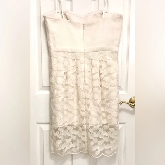 BCBGMaxAzria Adrianna Strapless Dress Ivory - Picture 8 of 15